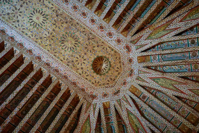 Plafond en bois Palais Bahia