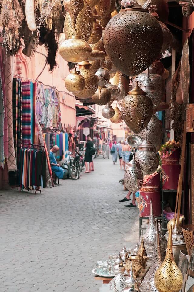 Marchand de luminaires Souk Marrakech